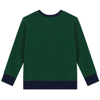 Boys Green Logo Sweatshirt