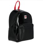 Girls Black Logo Backpack, 1, hi-res