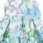 Girls White 3D Flower Dress, 1, hi-res