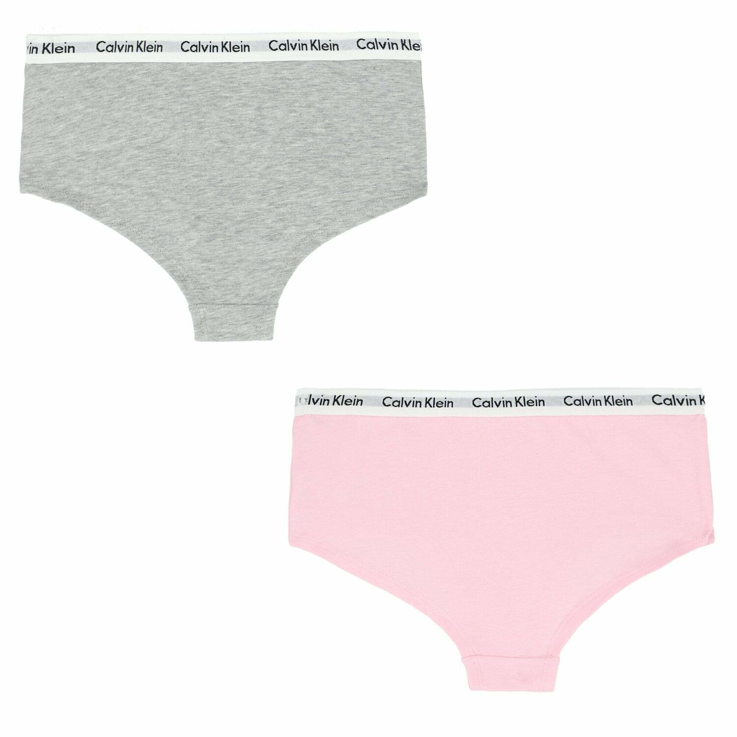 Girls Pink & Grey Knickers (2 Pack), 2, hi-res