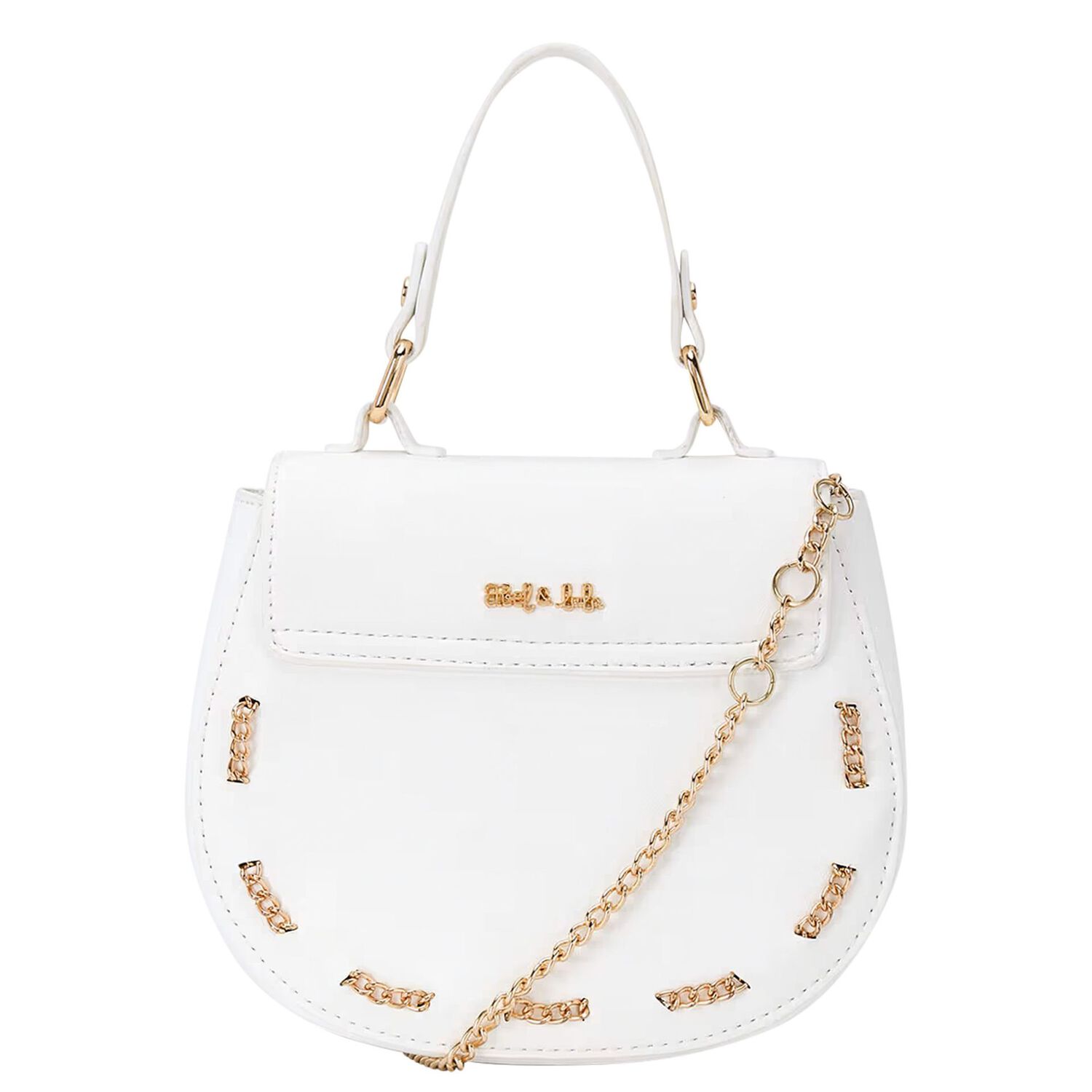 Girls White Handbag, 1, hi-res