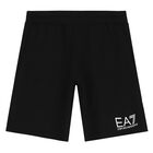 Boys Black Logo Shorts Set, 1, hi-res