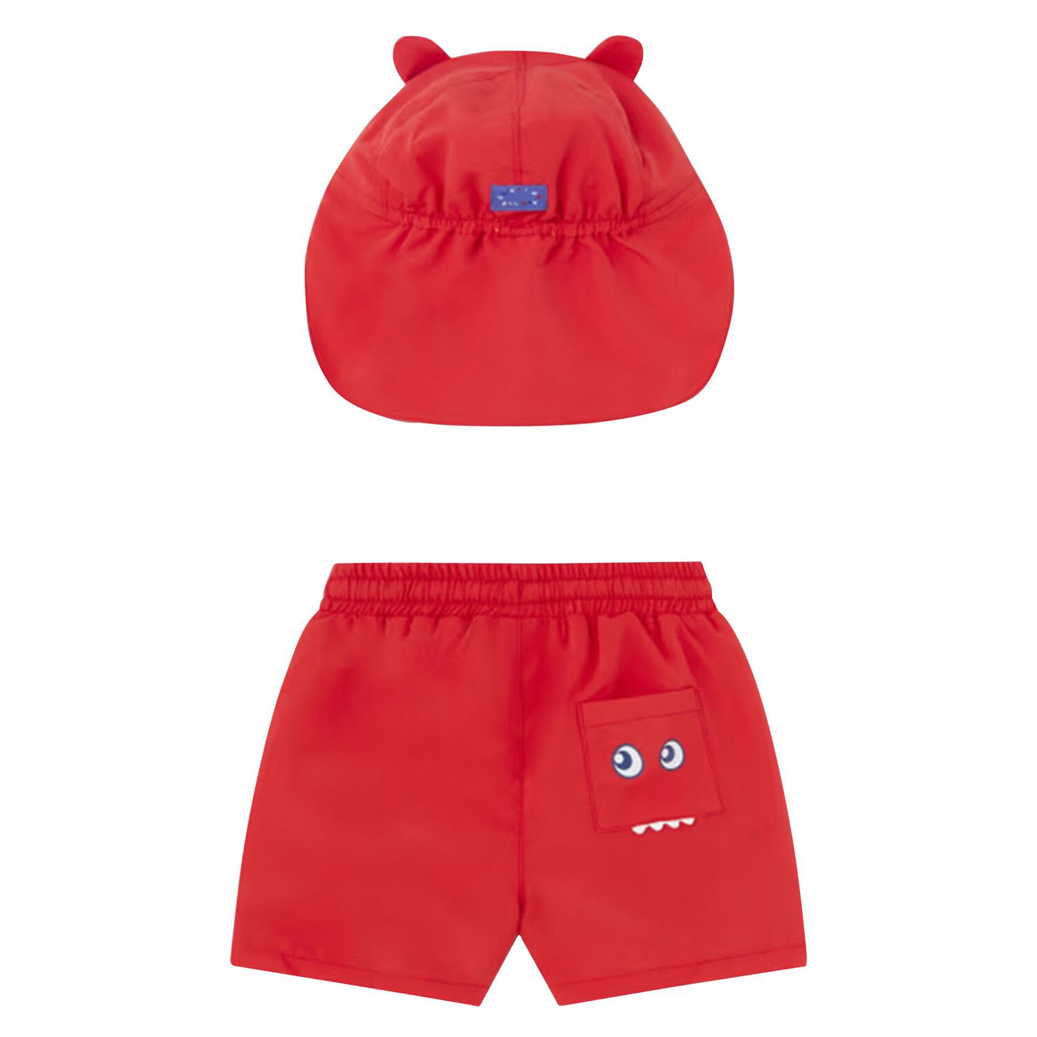 Younger Boys Red Swim Shorts Set, 1, hi-res