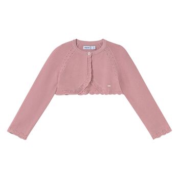Younger Girls Pink Knitted Cardigan