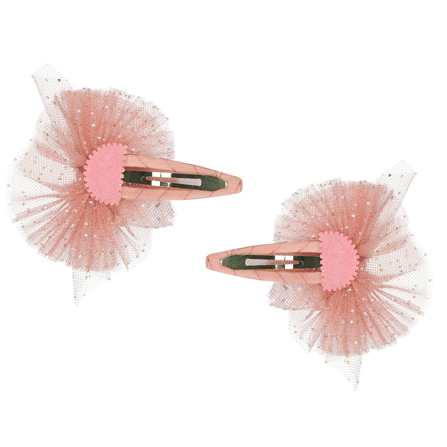 Girls Pink Knot Bow Hairclips ( 2 Pack ), 1, hi-res