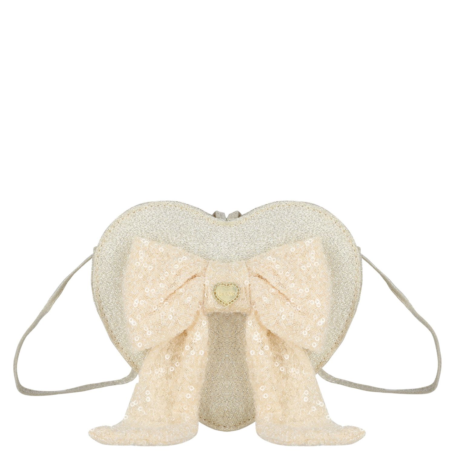 Girls Gold Logo Heart Bag, , hi-res image number null