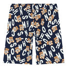 Boys Navy Teddy Logo Shorts, 1, hi-res