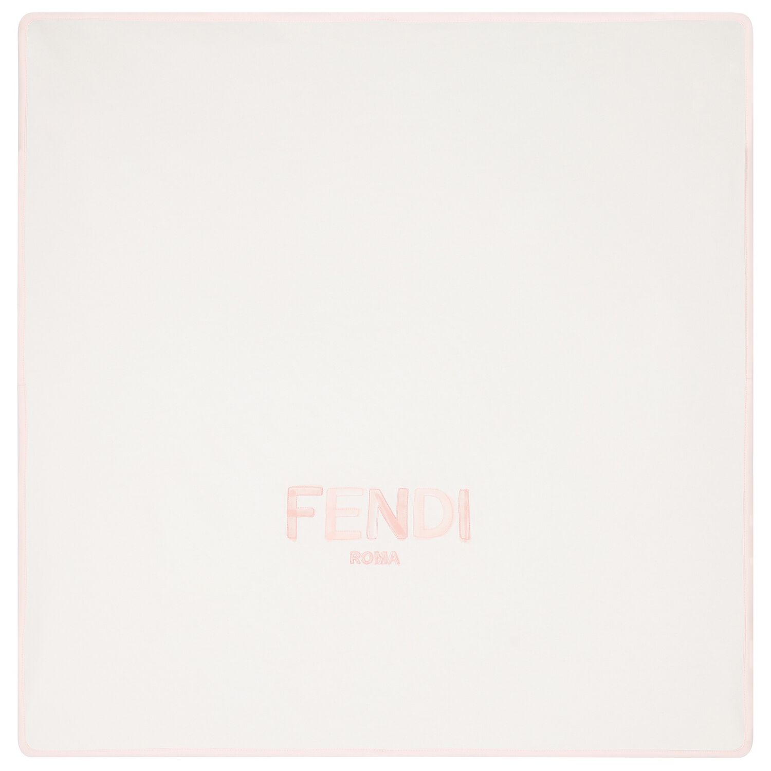 Baby Girls Ivory & Pink Logo Blanket, 1, hi-res