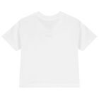 Girls White Logo T-Shirt, 2, hi-res