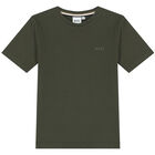 Boys Green Logo T-Shirt, 4, hi-res