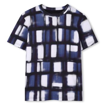 Boys Blue & White Abstract T-Shirt