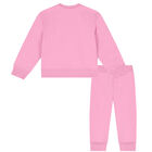 Younger Girls Pink Logo Tracksuit, 1, hi-res