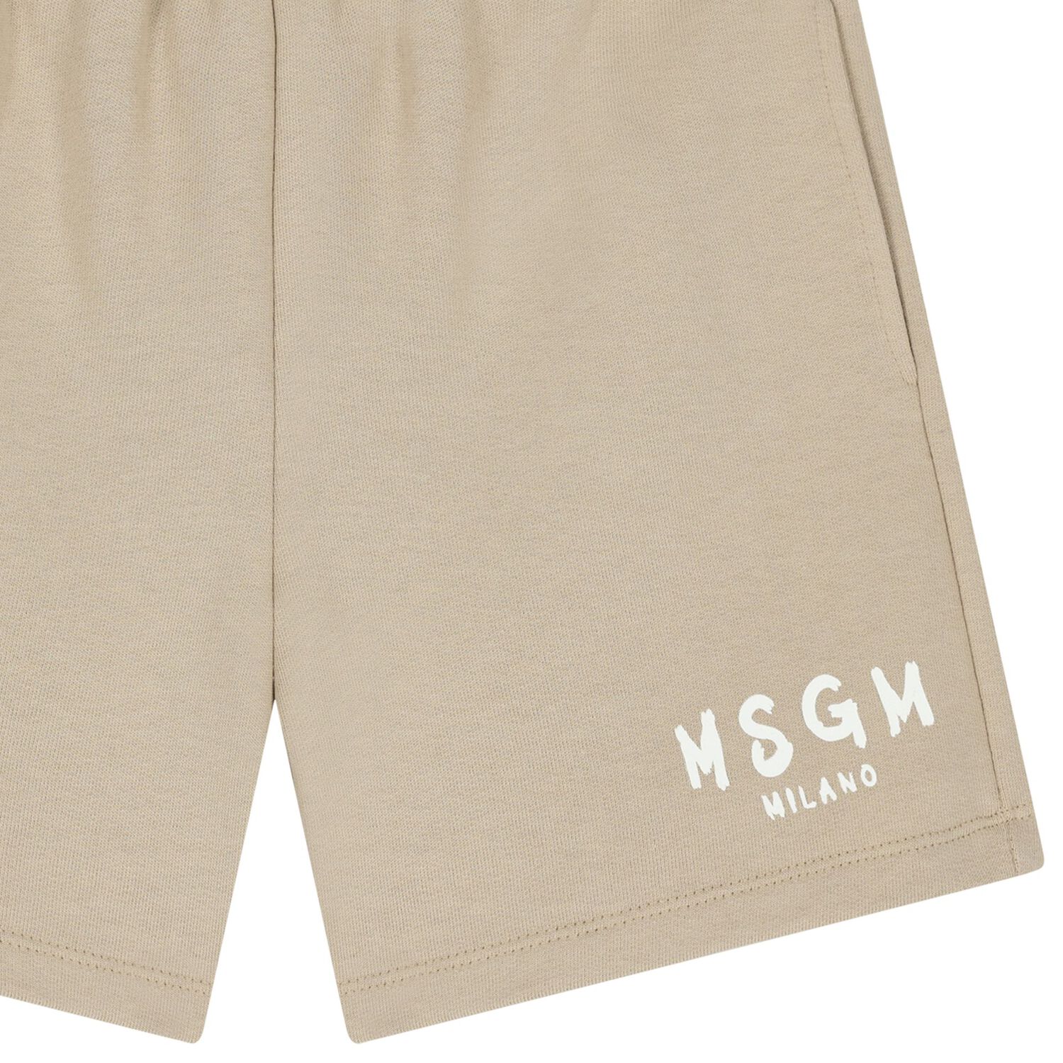Beige Logo Shorts, 2, hi-res
