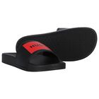 Boys Black & Red Logo Sliders, 1, hi-res