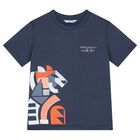 Boys Navy Blue T-Shirt, 1, hi-res