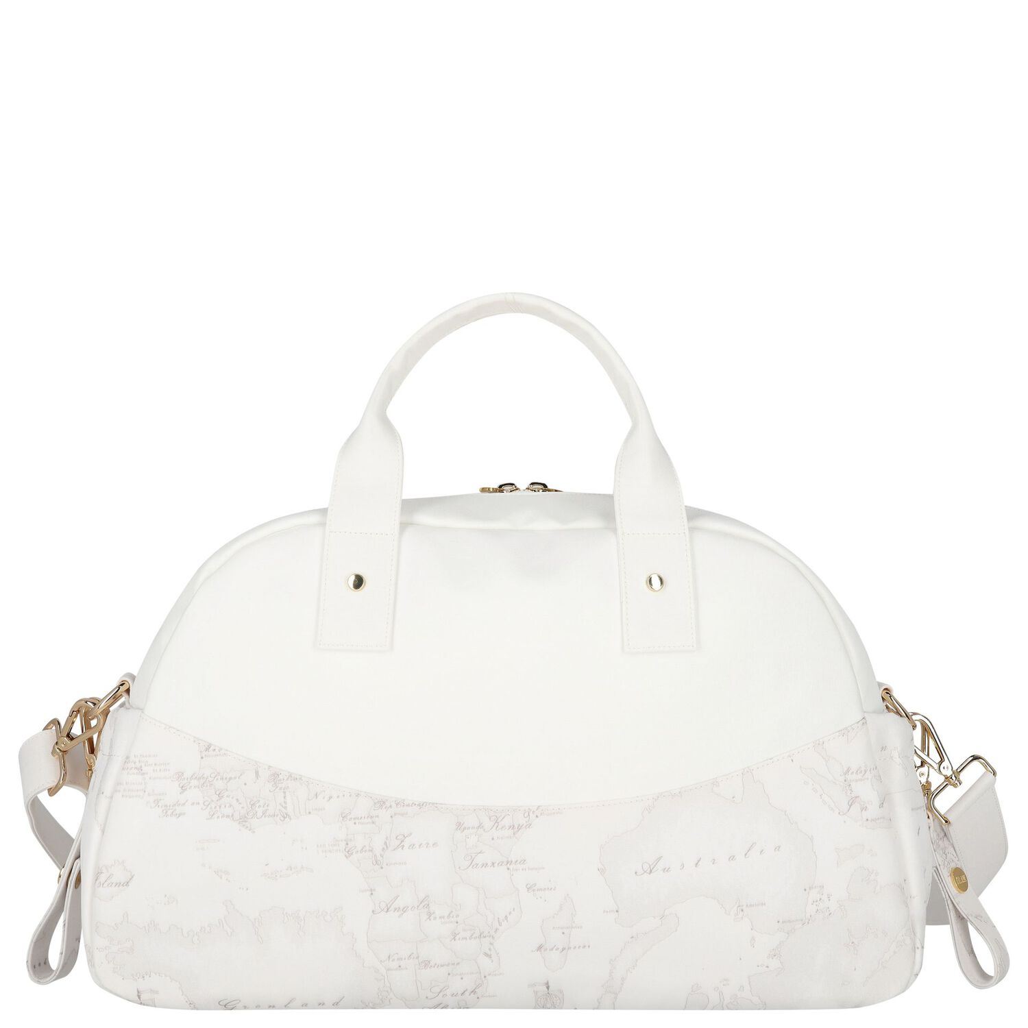 White Geo Map Baby Changing Bag , 2, hi-res