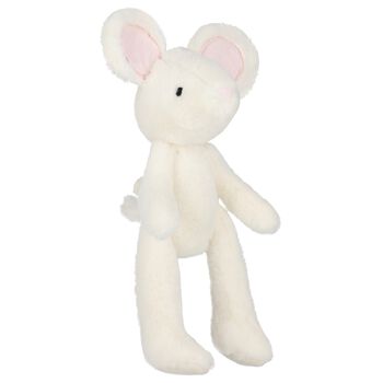 Baby Girls Ivory & Pink Mouse Wings Baby Toy