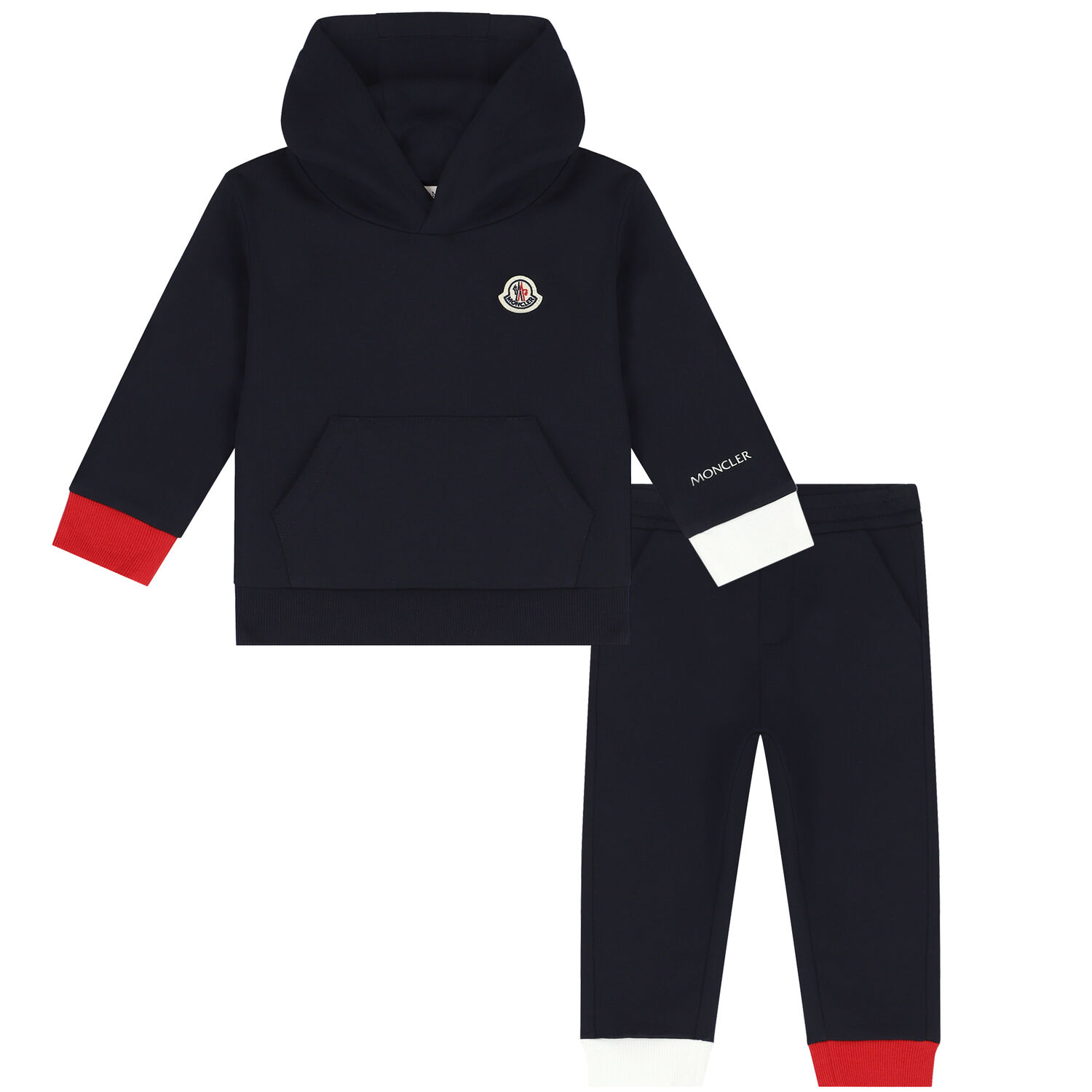 Younger Boys Navy Blue Logo Tracksuit, 1, hi-res