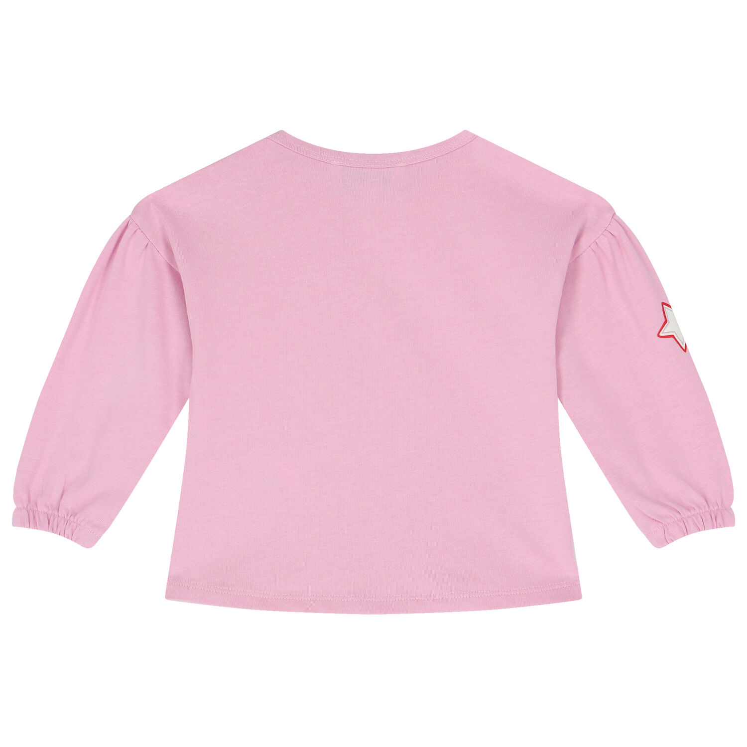 Younger Girls Pink Varsity Logo Long Sleeve Top, 1, hi-res image number null