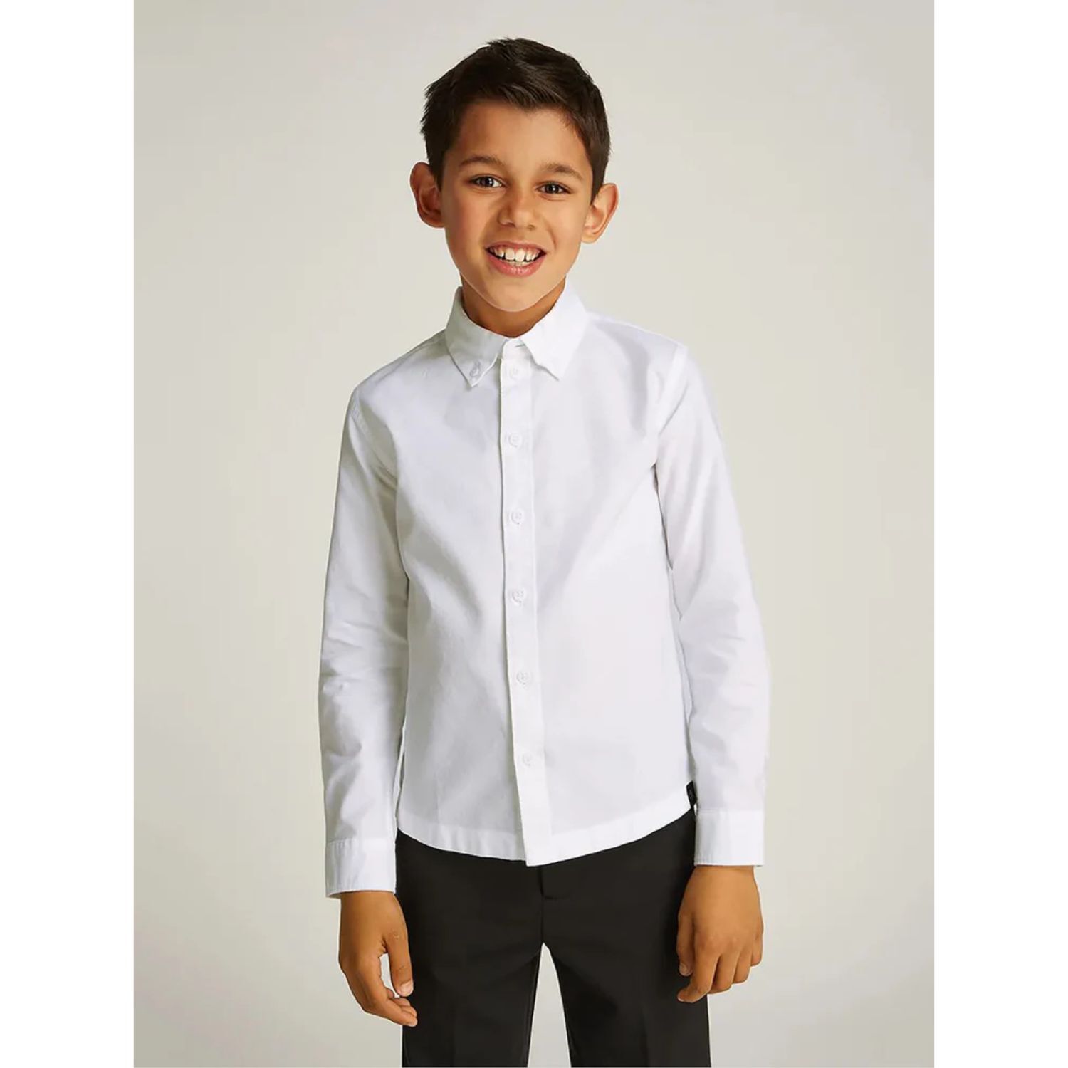 Boys White Logo Shirt, 2, hi-res image number null