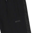 Boys Black Logo Shorts, 1, hi-res