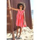 Girls Pink & Red Striped Dress, 1, hi-res