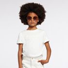 Girls White Logo T-Shirt, 1, hi-res