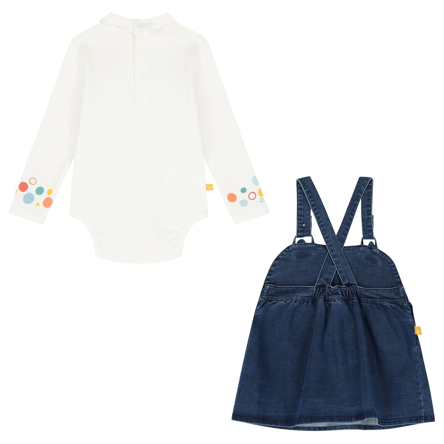 Baby Girls Ivory & Blue Denim Skirt Set, 1, hi-res image number null