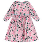 Girls Pink Floral Dress, 1, hi-res