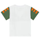 Younger Boys White Chameleon T-Shirt, 1, hi-res