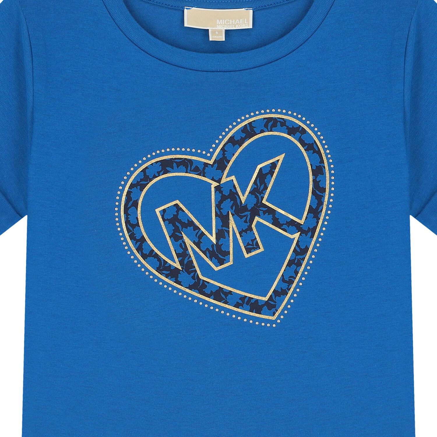 Girls Blue Logo T-Shirt, 1, hi-res