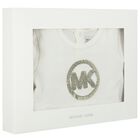 Younger Girls White Sequin Dress Set, 1, hi-res