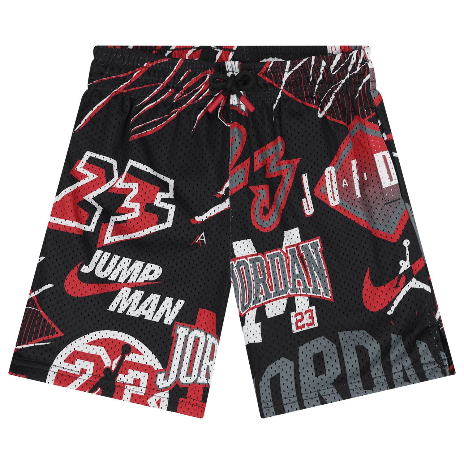 Boys Black Jordan Logo Shorts, 1, hi-res