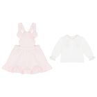 Baby Girls White & Pink Skirt Set, 1, hi-res