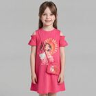 Girls Pink Ruffled Dress Set, 1, hi-res