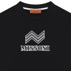 Boys Black Logo Sweatshirt, 1, hi-res