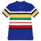 Boys Multi-Coloured Logo Polo Shirt, 1, hi-res