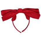 Girls Red Bow Headband, 1, hi-res