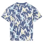 Boys Blue Palm Tree T-Shirt, 1, hi-res