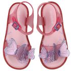 Younger Girls Pink Butterfly Sandals, 2, hi-res