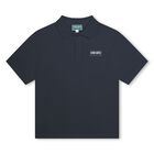 Boys Navy Blue Logo Polo Shirt, 2, hi-res