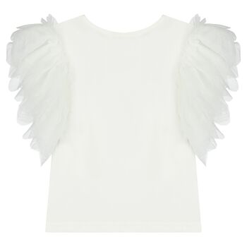 Girls White 9th Birthday T-Shirt