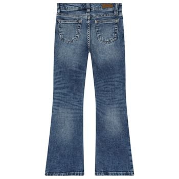 Girls Denim Blue Flared Jeans