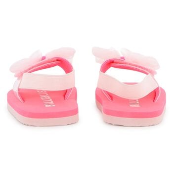 Girls Pink Flower Sandals