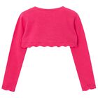 Girls Pink Bolero Knit Cardigan, 4, hi-res