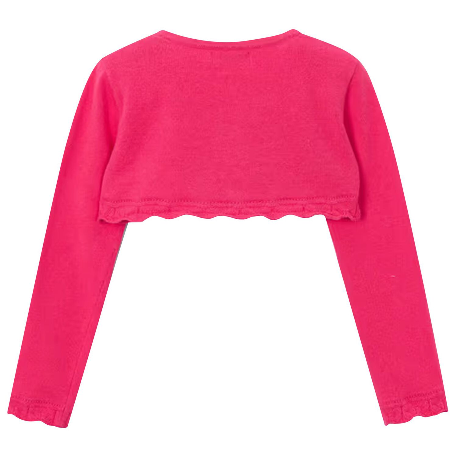 Girls Pink Bolero Knit Cardigan, 4, hi-res