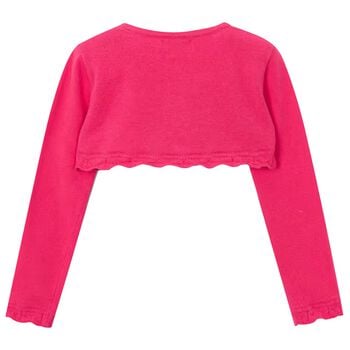 Girls Pink Bolero Knit Cardigan