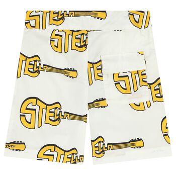 Boys Ivory Guitar Shorts