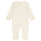Ivory Teddy Bear Logo Baby Romper, 1, hi-res