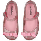 Younger Girls Pink Bow Jelly Shoes, 1, hi-res